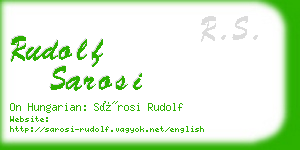 rudolf sarosi business card